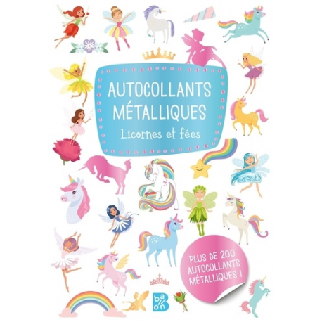 Autocollants métalliques - Les fées & les licornes