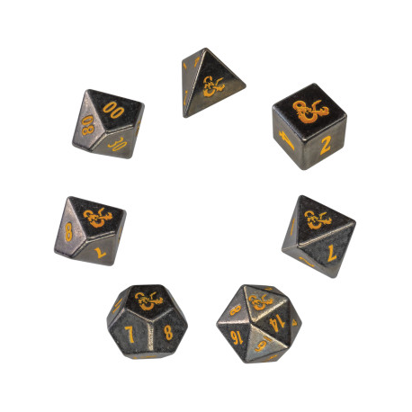 Set de des JDR en metal - Realmspace Dungeons & Dragons