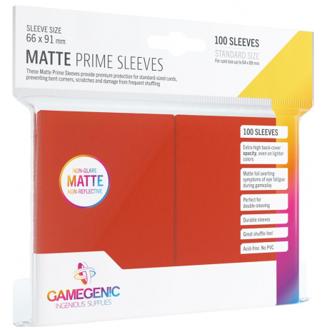 GG : 100 Sleeves Matte Prime Red