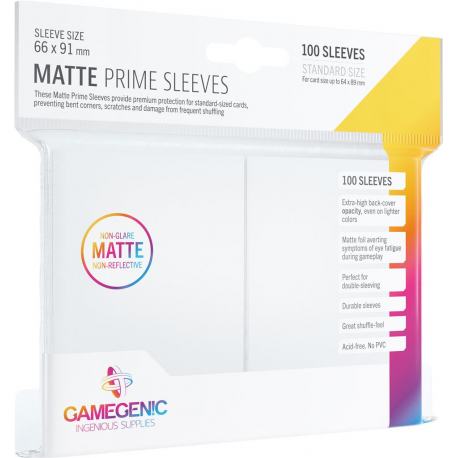 GG : 100 Sleeves Matte Prime White