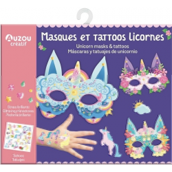 Ma pochette d'artiste - Masques et tattoos licornes