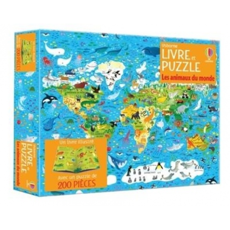 Les animaux du monde - Coffret livre et puzzles - dès 7 ans