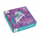 Mille et une paillettes- Licornes scintillantes - Coffret avec 7 tableaux à décorer- 1 stylet- 2 cartes prédécoupées- 7 tubes d