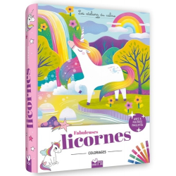 Coloriages Le paradis des licornes - pochette 6 feutres pailletés