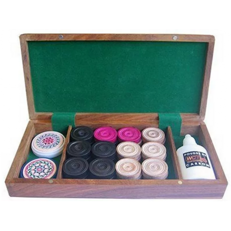 Set complet de Carrom - Coffret palissandre