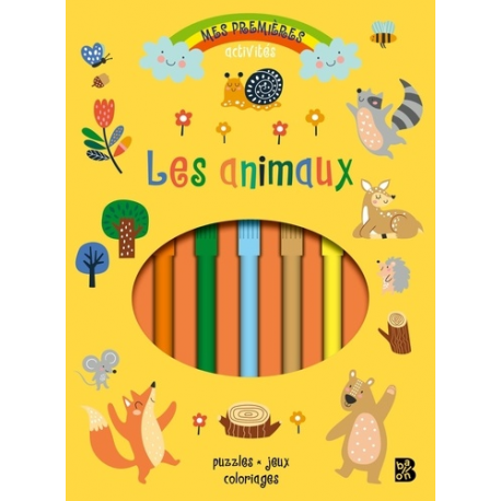 Bloc d'activités avec feutres : Les animaux - Grand Format