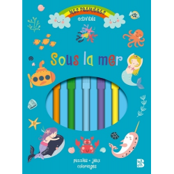 Bloc d'activités avec feutres : Sous la mer - Grand Format