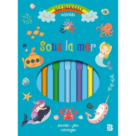 Bloc d'activités avec feutres : Sous la mer - Grand Format