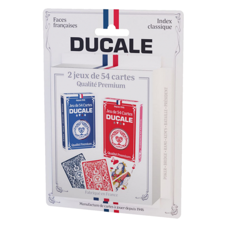 JEU DE 2x54C - CARTES SOUS BLISTER DUCALE ORIGINE
