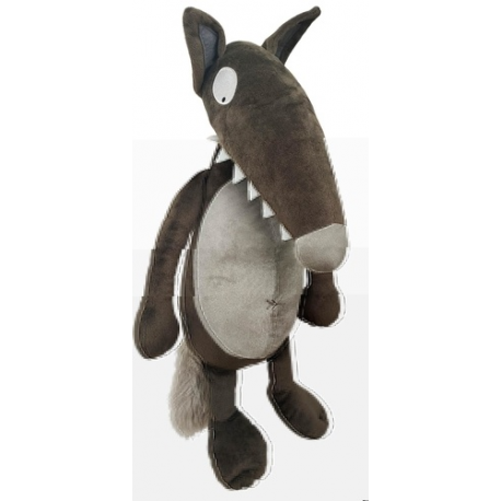 La peluche Loup de taille moyenne nue