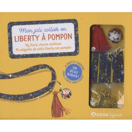 Mon joli collier en liberty à pompon