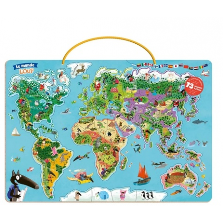 Découvre le monde avec Loup - Avec 73 magnets à placer
