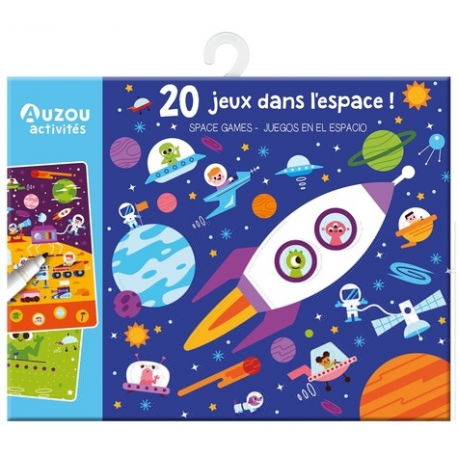 20 jeux dans l'espace ! - Avec 1 feutre effaçable