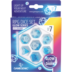 Gamegenic - Set de 7 dés Glow Series - Icy Crumbs