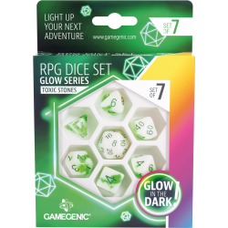 Gamegenic - Set de 7 dés Glow Series - Venom Stones