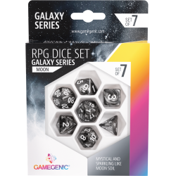 Gamegenic - Set de 7 dés Galaxy Series - Moon