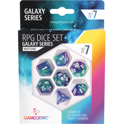 Gamegenic - Set de 7 dés Galaxy Series - Neptune