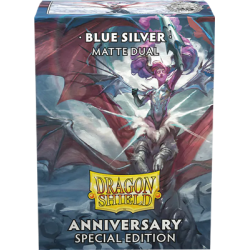 100x Dragon Shield DUAL MATTE - MTG 63.5x88 BLUE SILVER