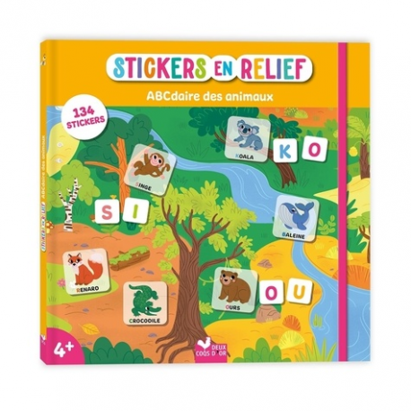 Stickers en relief - abcdaire des animaux
