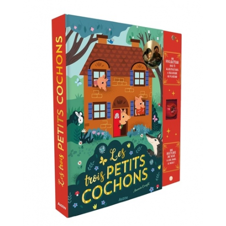 Les trois petits cochons - Avec un projecteur avec 9 illustrations à regarder au plafond - Album