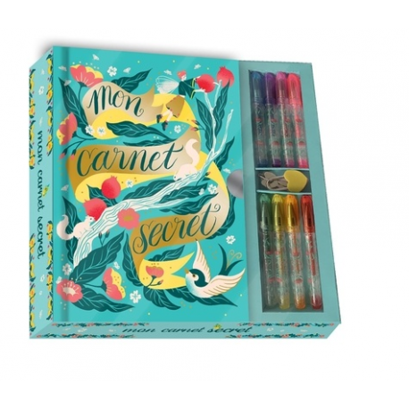 Les ateliers de Manon Bucciarelli - Mon carnet secret - coffret avec 8 mini feutres pailletés