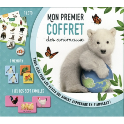 Mon premier coffret de jeux - Mon premier coffret des animaux - 1 loto - 1 memory - 1 jeu des sept f