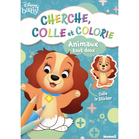 Disney Baby - Animaux tout doux - Cherche- colle et colorie - Album