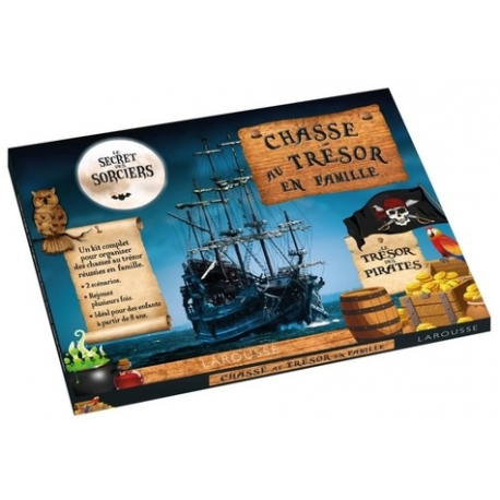 Chasse au trésor en famille - Le trésor des pirates - Le secret des sorciers. Avec 2 parchemins- 30 cartes enigmes- 2 plans- 2