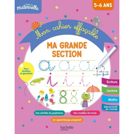 Mon cahier effaçable : Ma grande section - Grand Format
