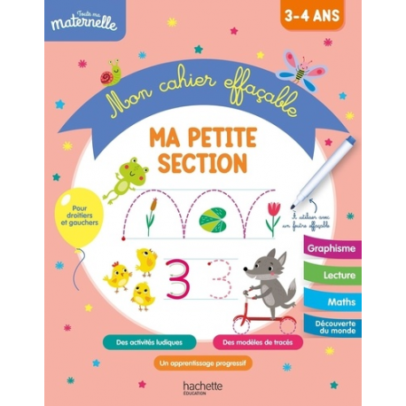 Mon cahier effaçable : Ma petite section - Grand Format
