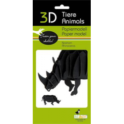 3D Paper Model - Rhinoceros