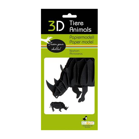 3D Paper Model - Rhinoceros