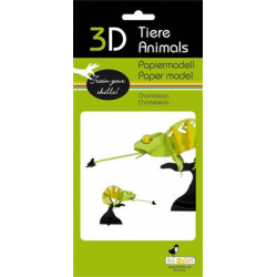 3D Paper Model - Chameleon
