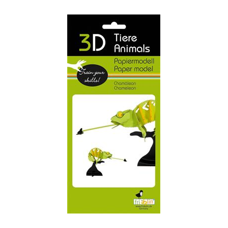 3D Paper Model - Chameleon