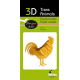 3D Paper Model - Cock