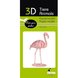 3D Paper Model - Flamingo