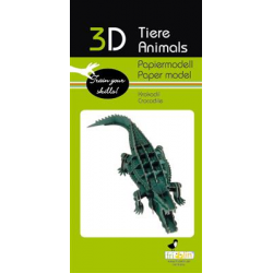 3D Paper Model - Crocodile