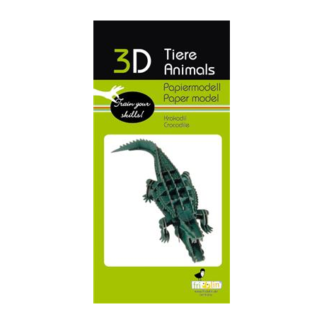 3D Paper Model - Crocodile