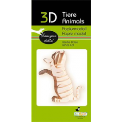 3D Paper Model - Cat black