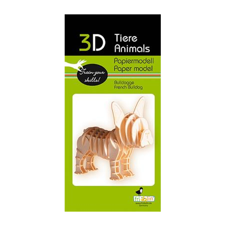 3D Paper Model - Buldog