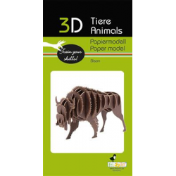 3D Paper Model - Bison -