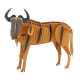 3D Paper Model - Wildebeest