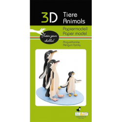3D Paper Model - Penguin Family