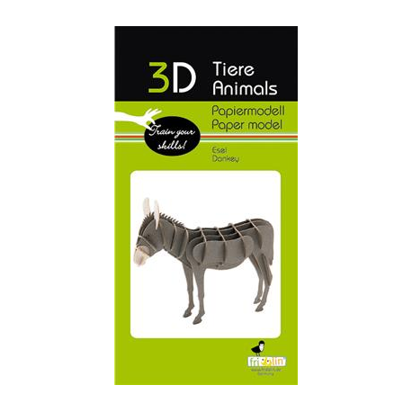 3D Paper Model - Donkey