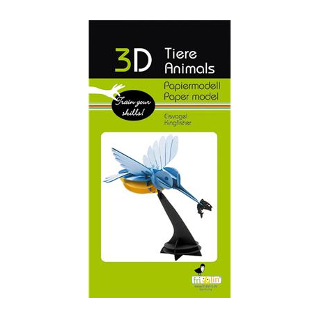 3D Paper Model - Kingfisher