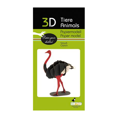 3D Paper Model - Ostrich