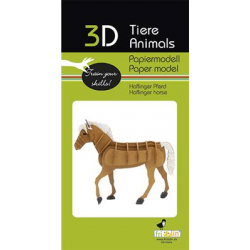 3D Paper Model - Haflinger