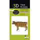 3D Paper Model - Brown cow