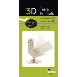 3D Paper Model - White dove