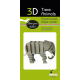 3D Paper Model - Elephant grey
